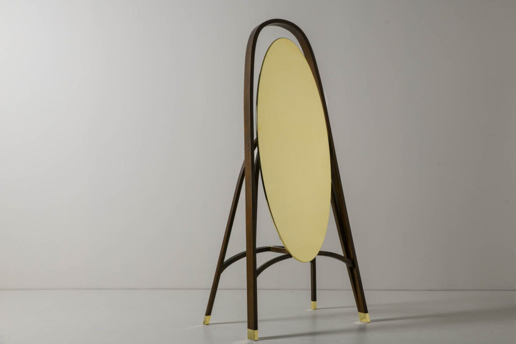 the Ventana mirror covered in polished brass