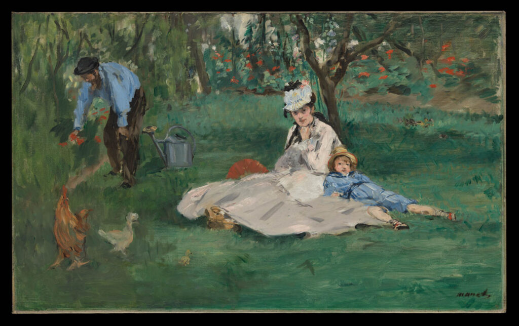 The Monet Family in their Garden at Argenteuil, 1874, Edouard Manet