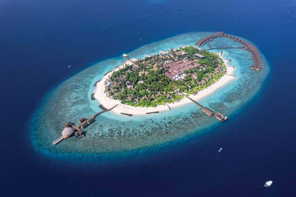 Bodufushi Island, Maldives, seen from above