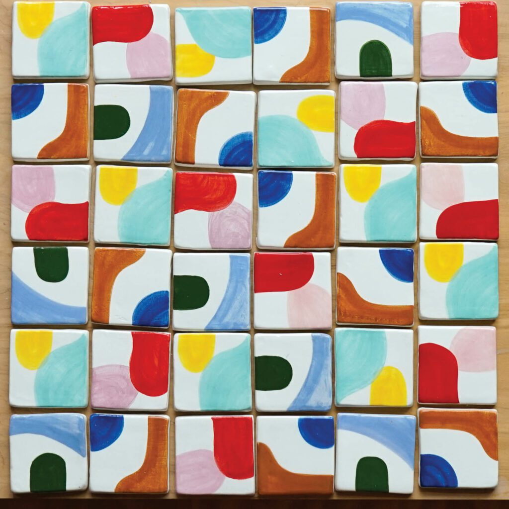 collection of colorful ceramic tiles