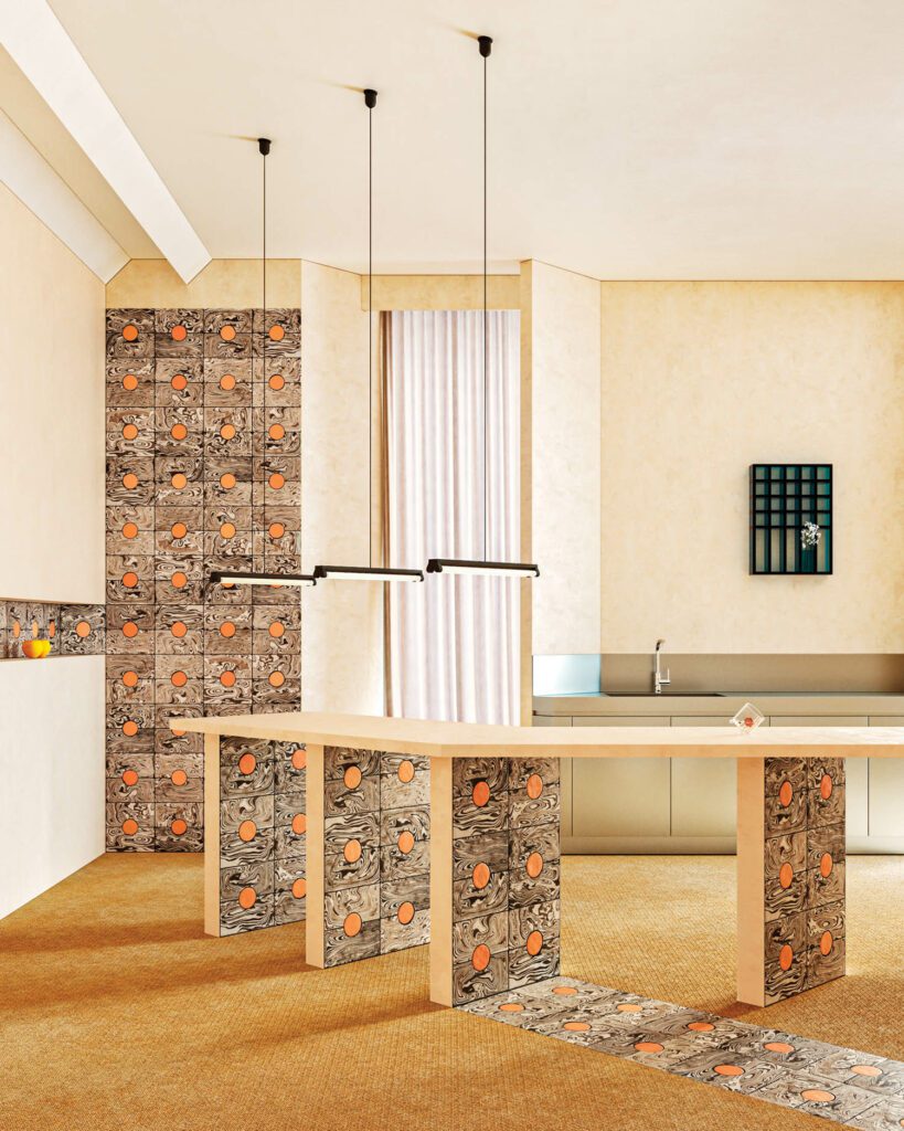 Fangorosa tiles adorn a kitchen