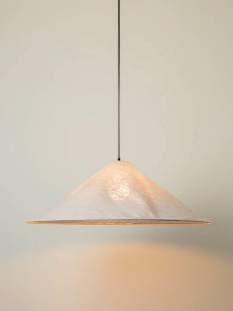 A translucent white lampshade by Lights&Lamps