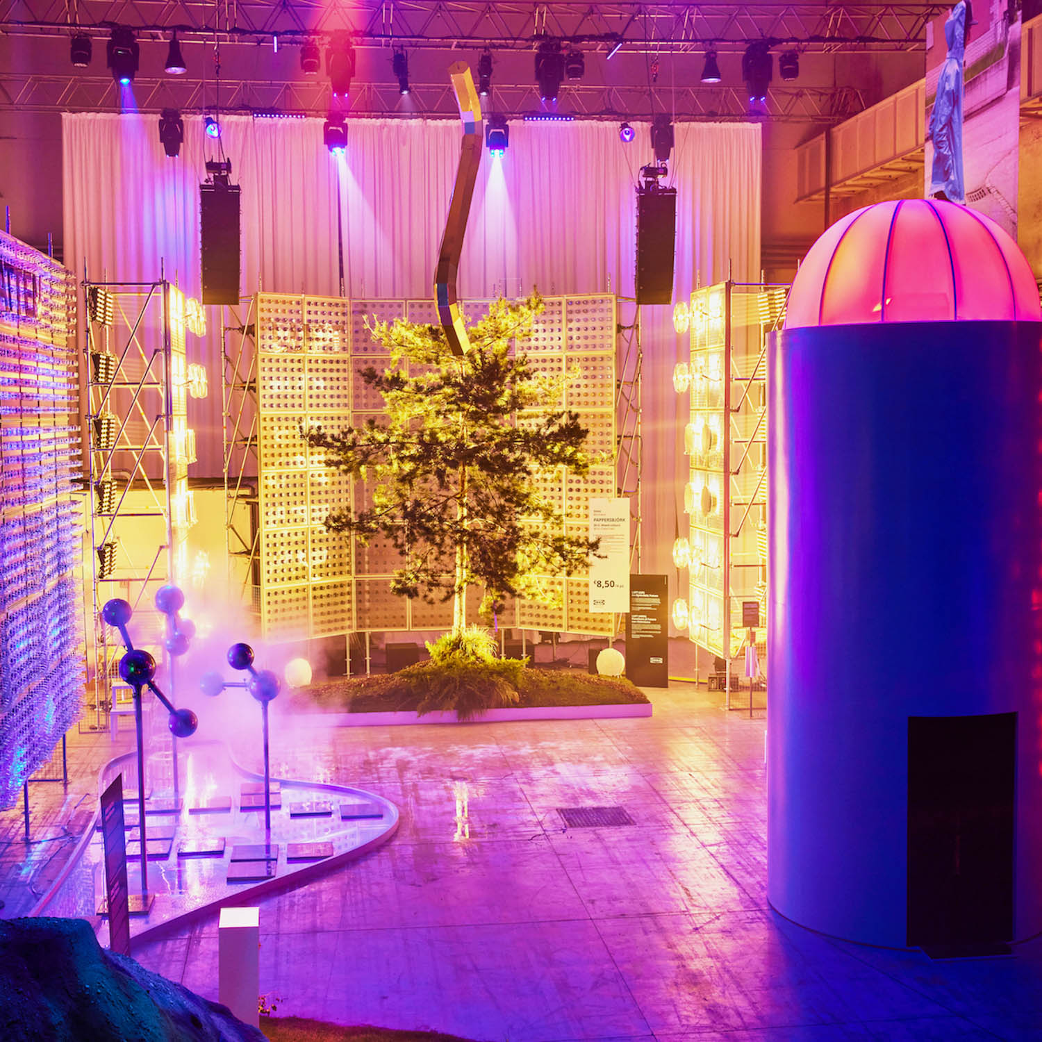 an IKEA installation at Milan Design Week resembles a nightclub