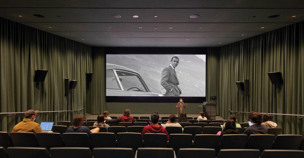 inside a theater at the undergrad film and TV building at Loyola Marymount University 