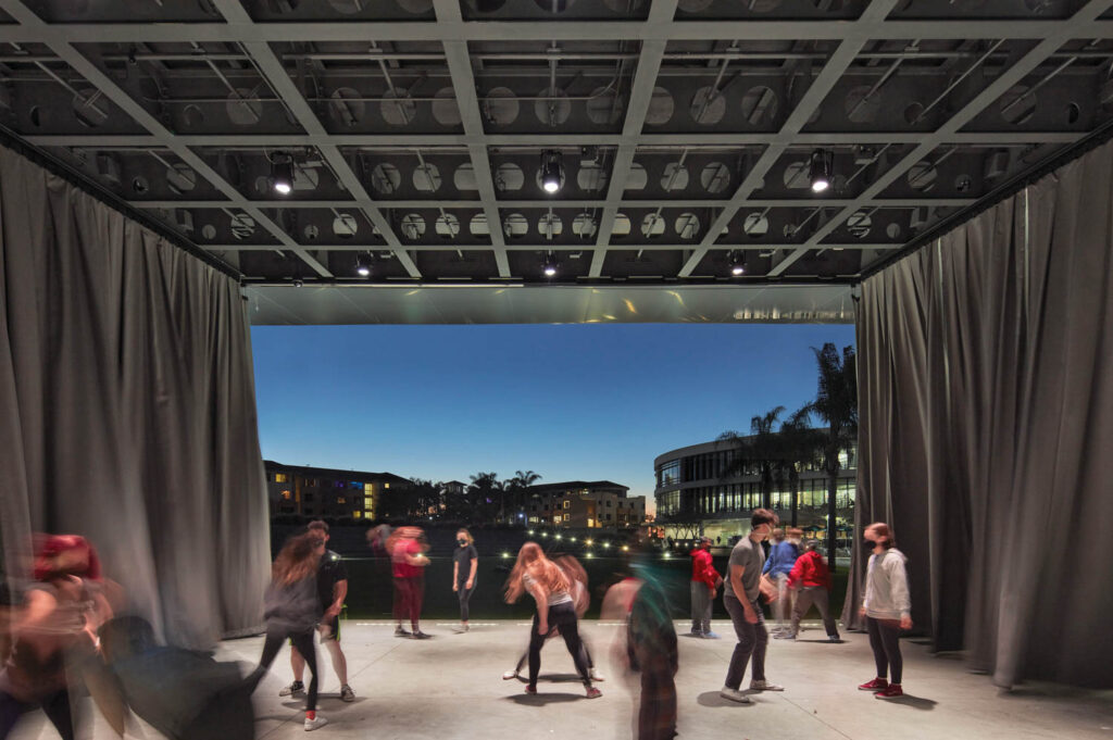 a theater-like pavilion at a Los Angeles university