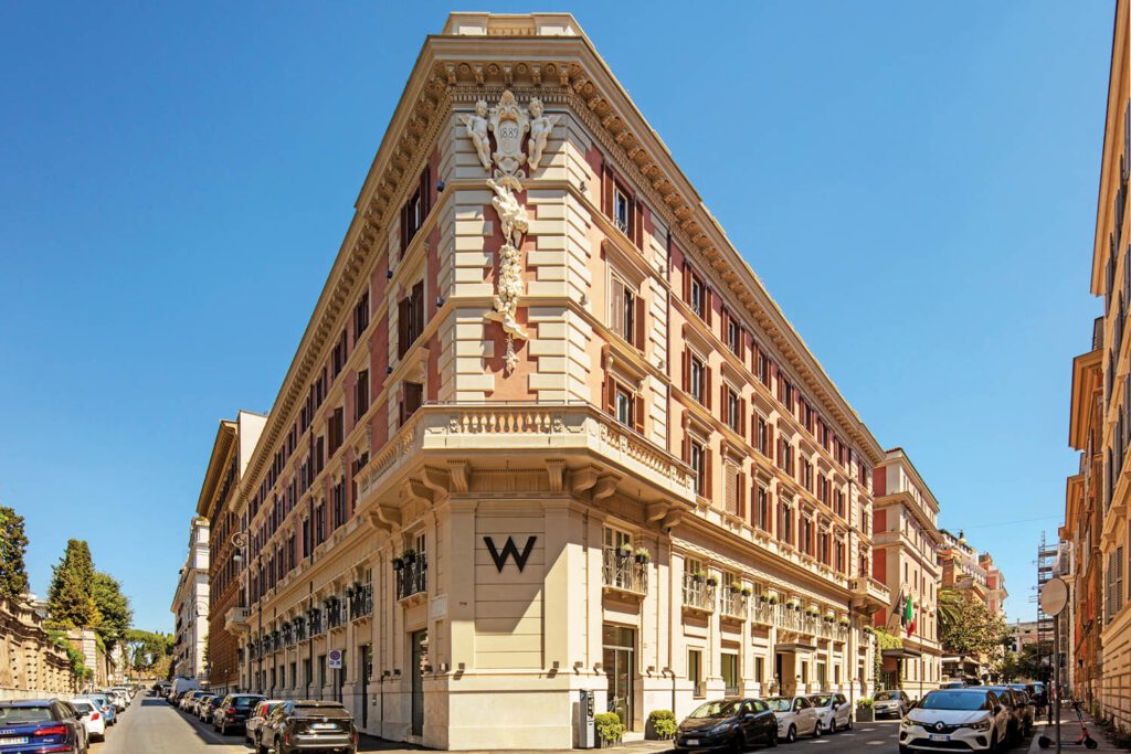 the exterior of the W Rome hotel