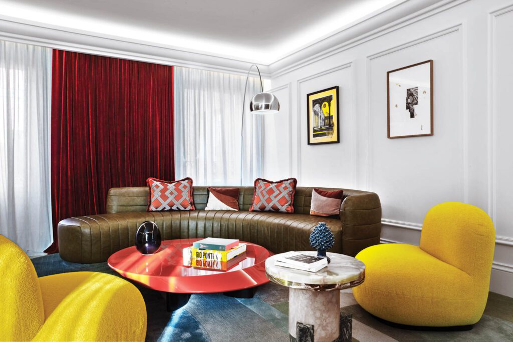 a presidential suite at the W Rome hotel