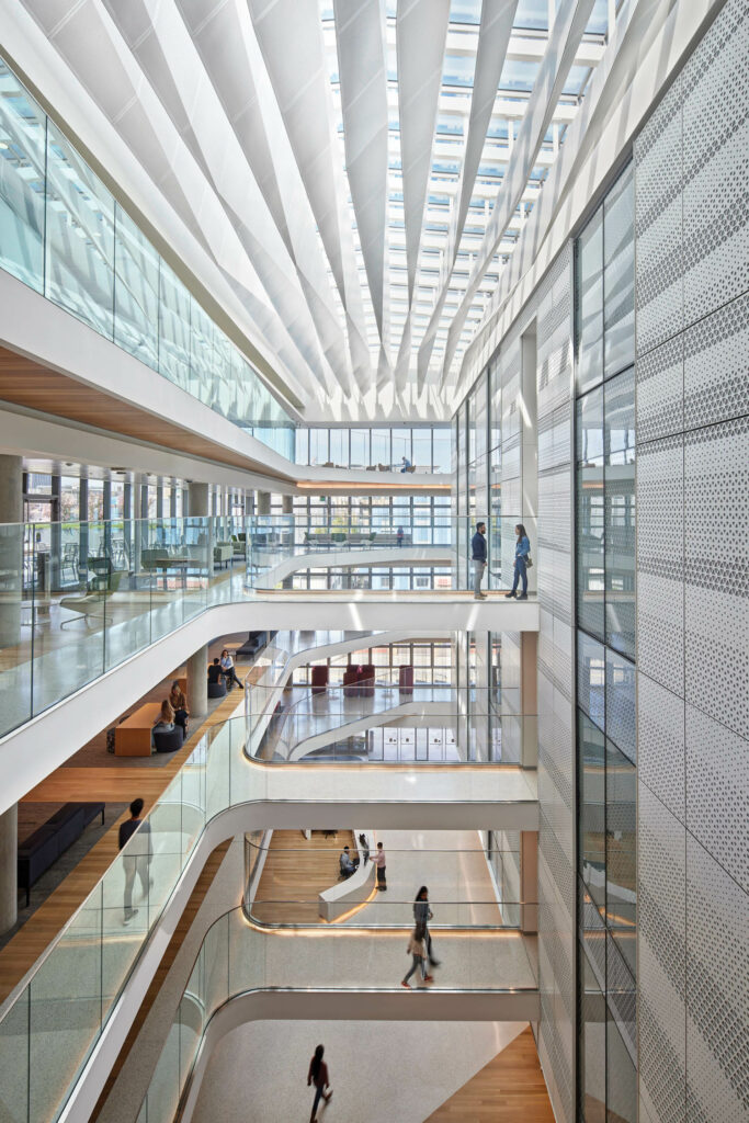 various levels can be seen from the top floor of UCSF's Psychiatry building designed by ZGF Architects